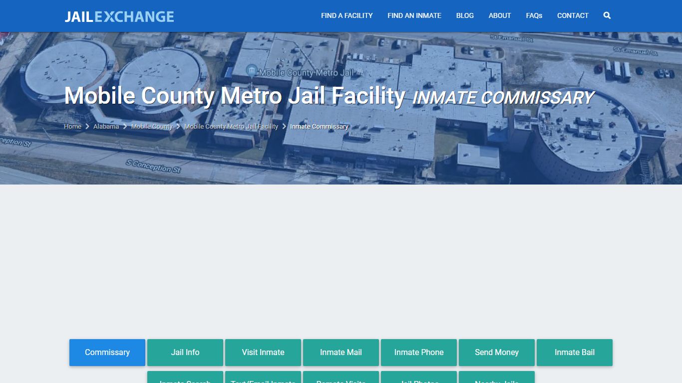 Mobile County Metro Jail Facility Inmate Commissary